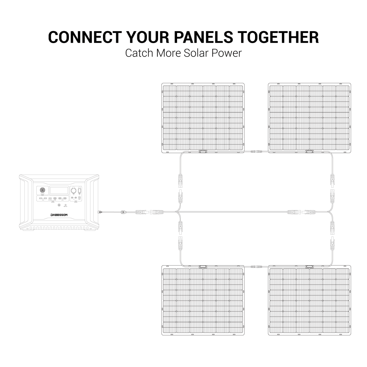 Dabbsson Solar Parallel Connection Cable(2*0.3m) - Dabbsson US